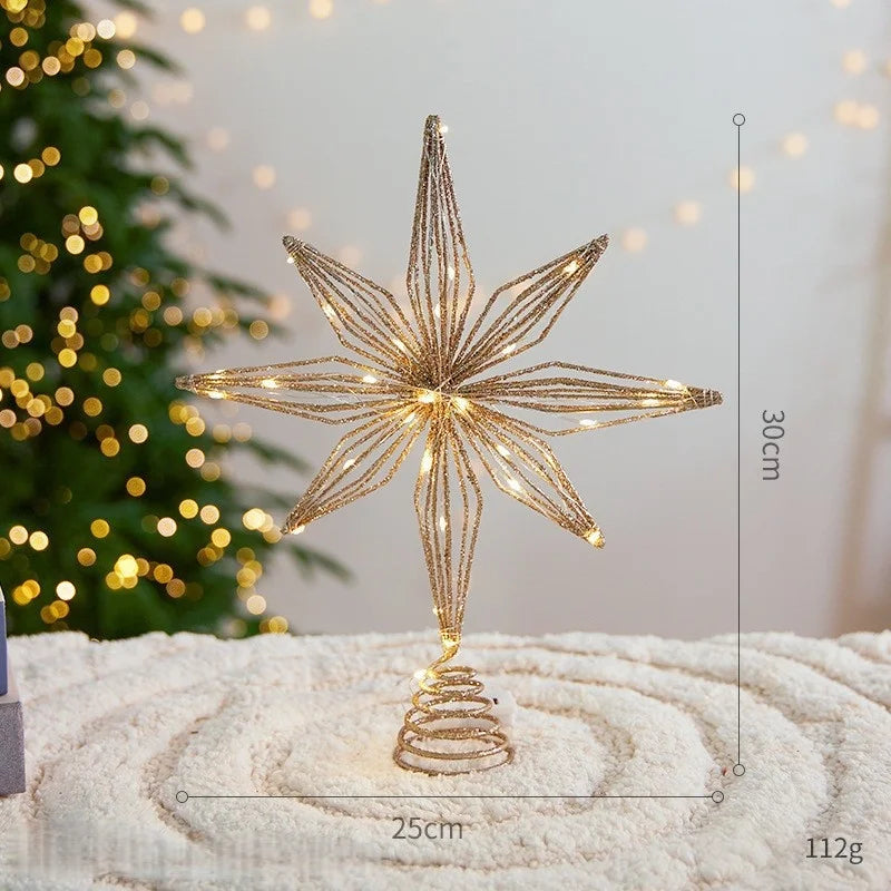 Adorno de estrella para árbol de Navidad
