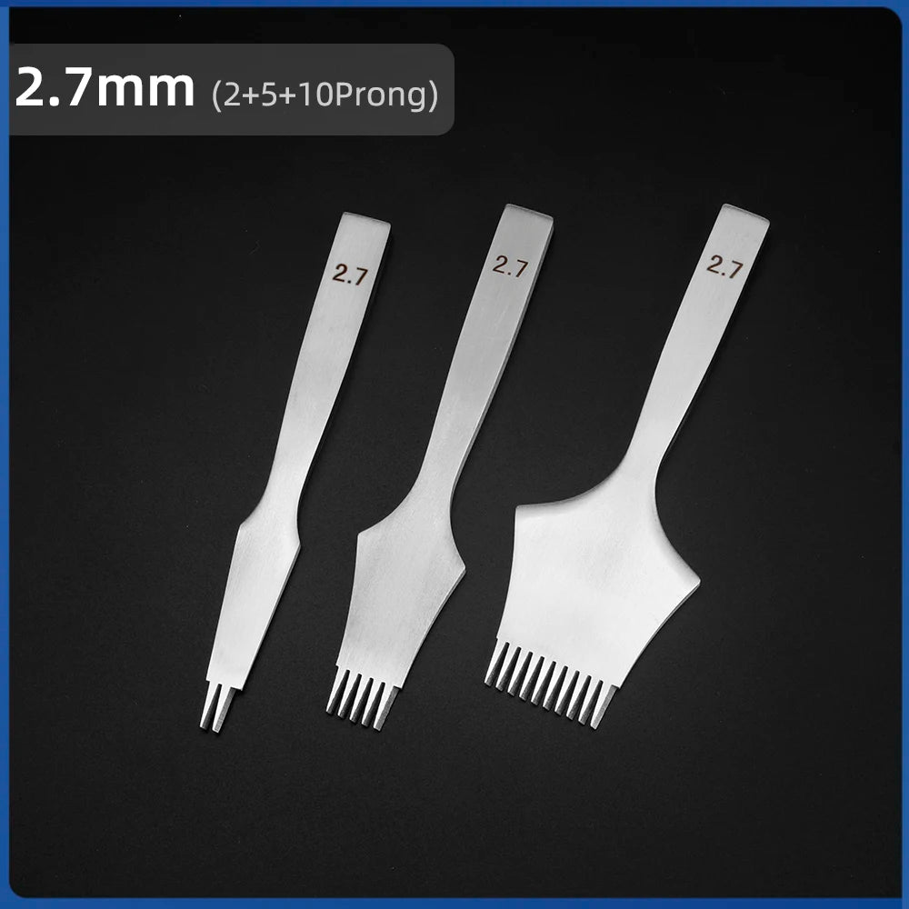 Juego de herramientas de perforación de cuero , troquel de corte de agujeros de cuero duradero, cincel de acero profesional