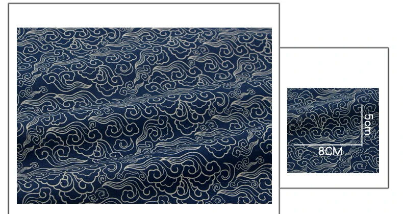 Telas de algodón puro azul marino de 110CM de ancho