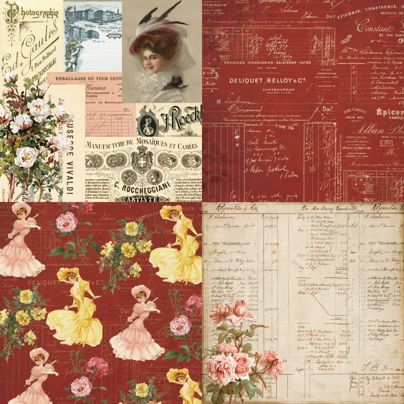 12 hojas de papel para álbum de recortes de 15x15cm
