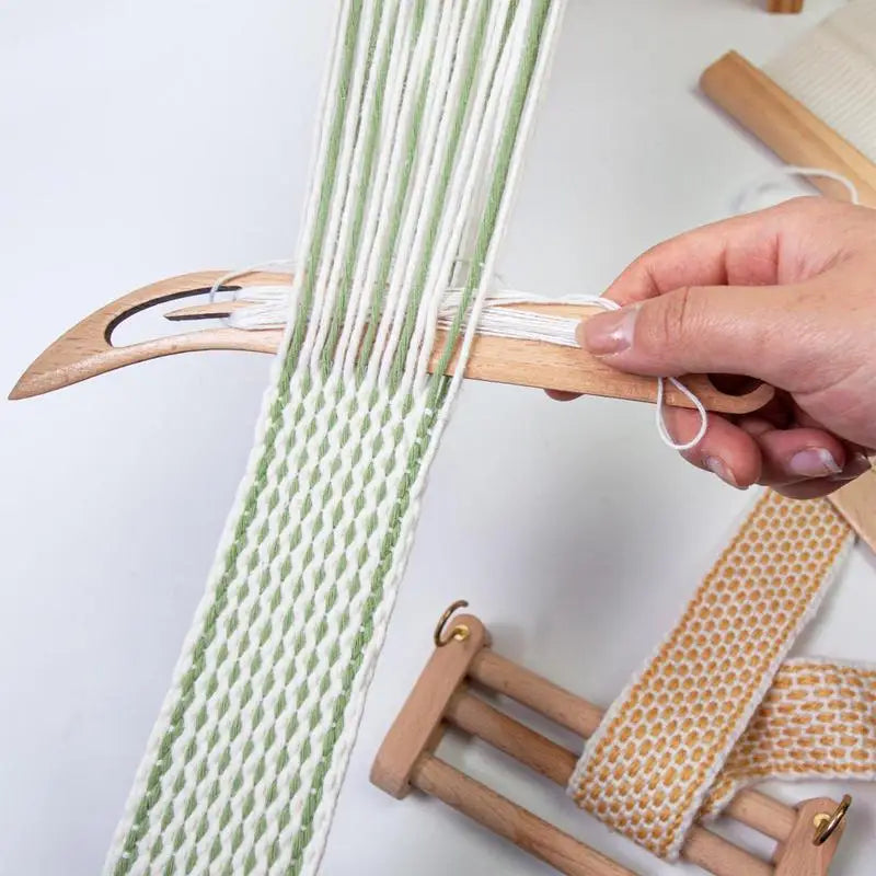 Naveta de tejido biselado de madera, Kit de herramientas de tejido