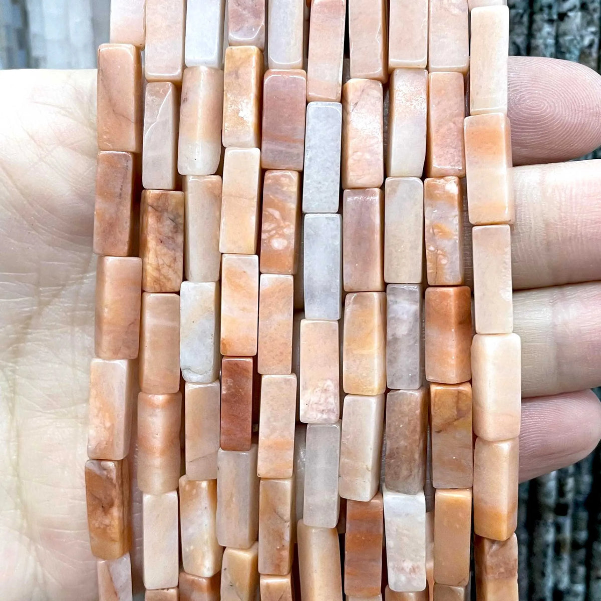4*13MM piedra Natural cuadrada Aventurina Ojo de Tigre ágatas cristal Jades