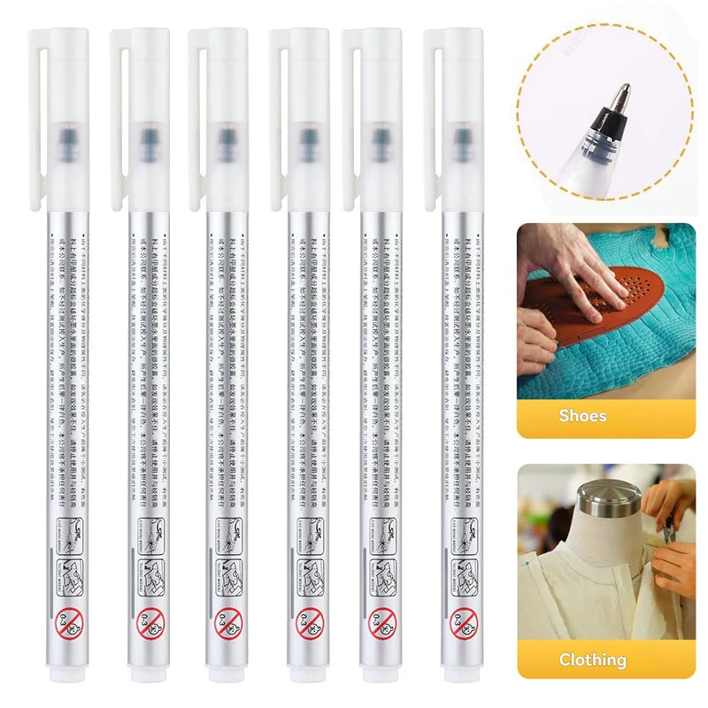 6 unids/set de rotulador mágico borrable con calor de gran capacidad, línea desaparece al planchar