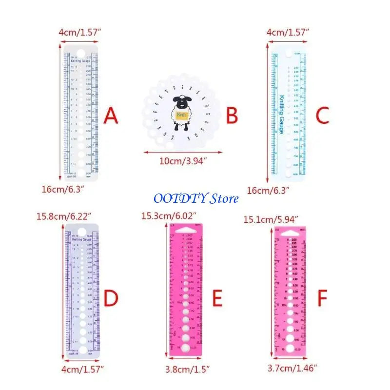 Herramienta medición para palillos  367A con escalas en pulgadas mm