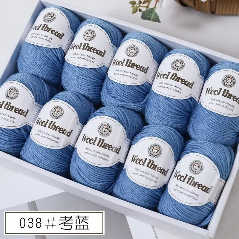500 g/set (10 unidades de 50g) de  lana merino lisa