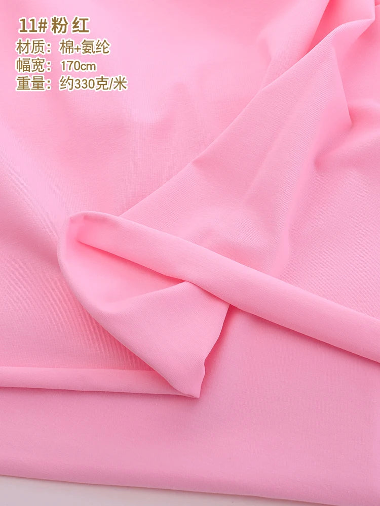 170x50cm 95% algodón 5% LICRA tejido de Jersey hacer ropa deportiva de primavera y verano, tela de alta elasticidad 330 g/m