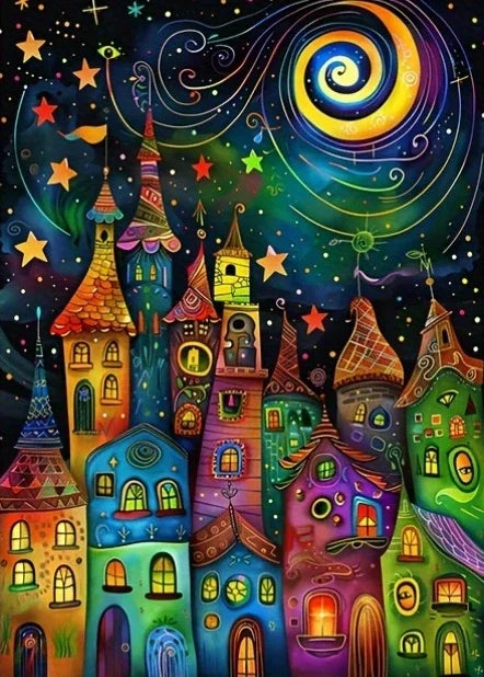 Rompecabezas de cartón con vista de ciudad para adultos, 300/500/520/1000/1314 piezas