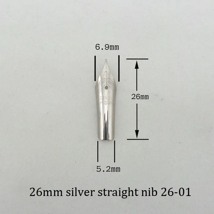 Puntas universales de 26mm y 31,5mm, piezas de puntas para pluma estilográfica compatibles con Hero Picasso Jinhao, puntas de repuesto