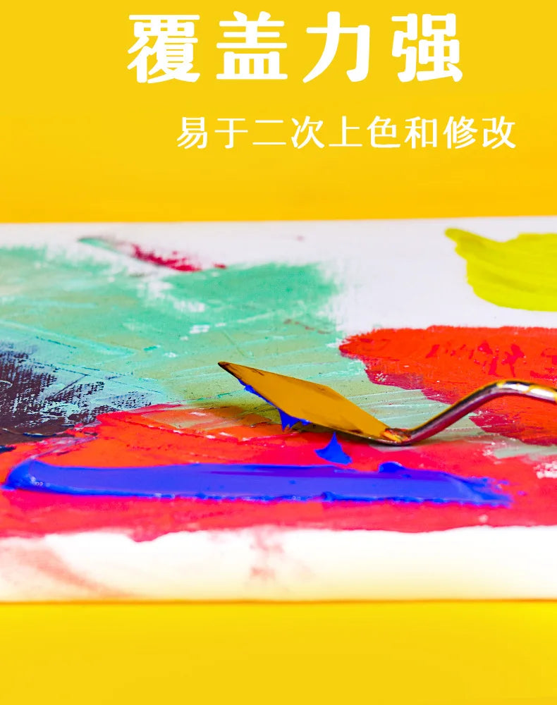 Pintura al óleo de un solo tubo de 170ML, pintura opaca multicolor de alta cobertura, pintura profesional, boceto, pigmento de secado rápido