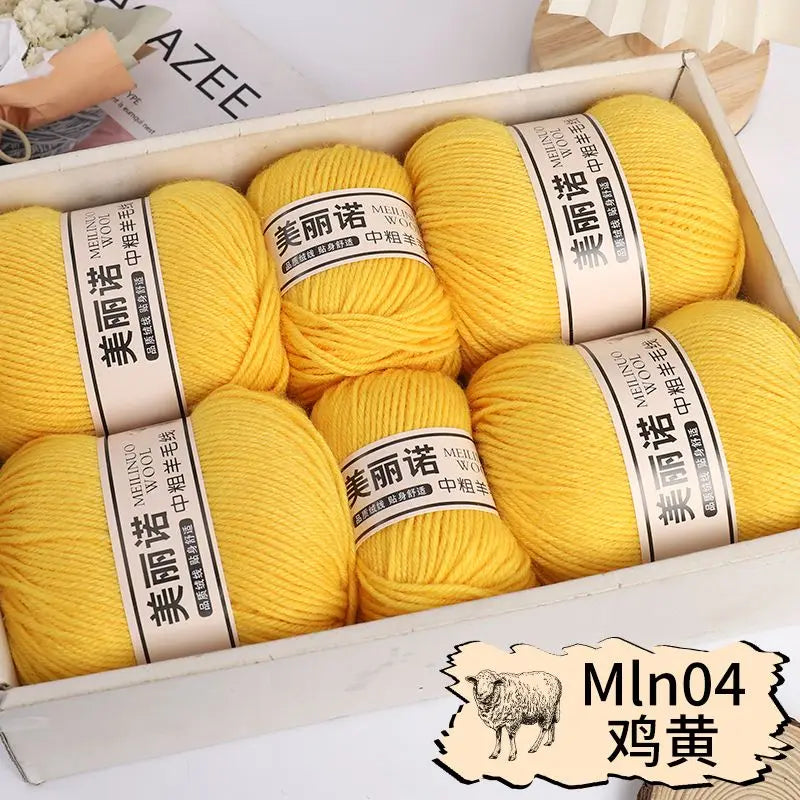 500 g/set de lana merina de 4 capas para tejer a mano