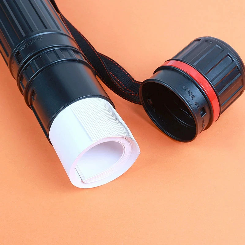 Tubo de dibujo portátil, almacenamiento de arte expandible y ajustable con correa para el hombro, ligero y duradero para exteriores