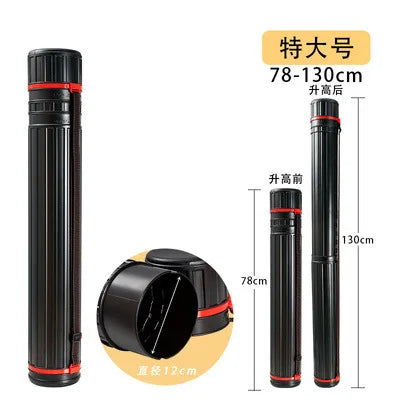 Tubo de almacenamiento de Arte de plástico, cilindro extensible, ajustable con correas para los hombros,1 Uds.