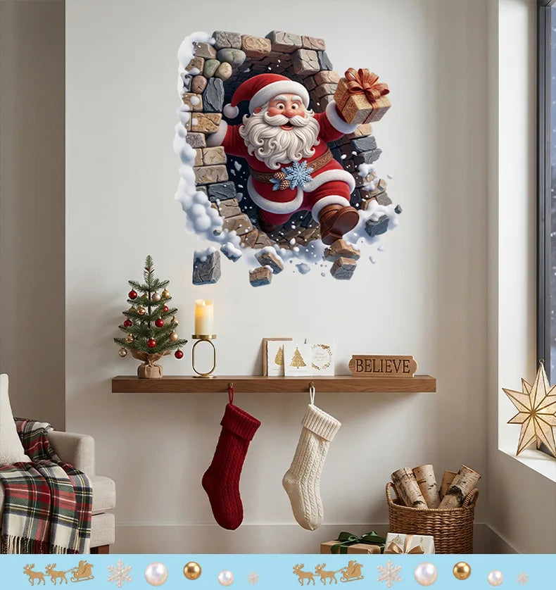 Adhesivo de Pared 3D de Navidad