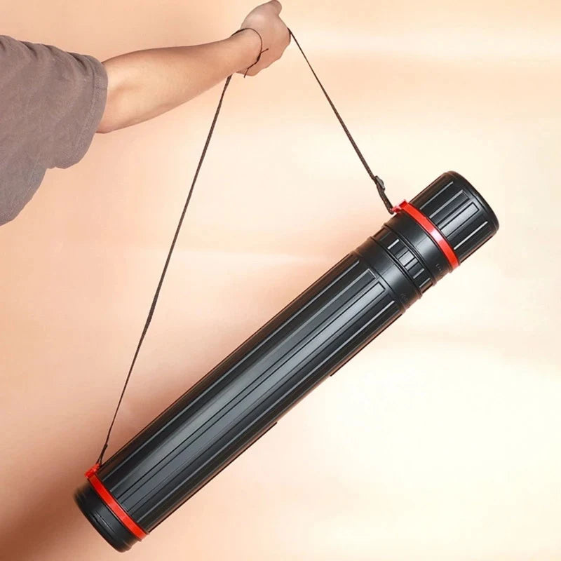 Tubo de dibujo portátil, almacenamiento de arte expandible y ajustable con correa para el hombro, ligero y duradero para exteriores