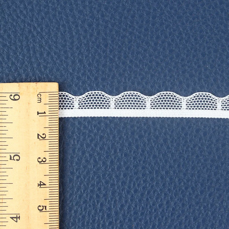Accesorios de encaje blanco elástico, 1-2cm