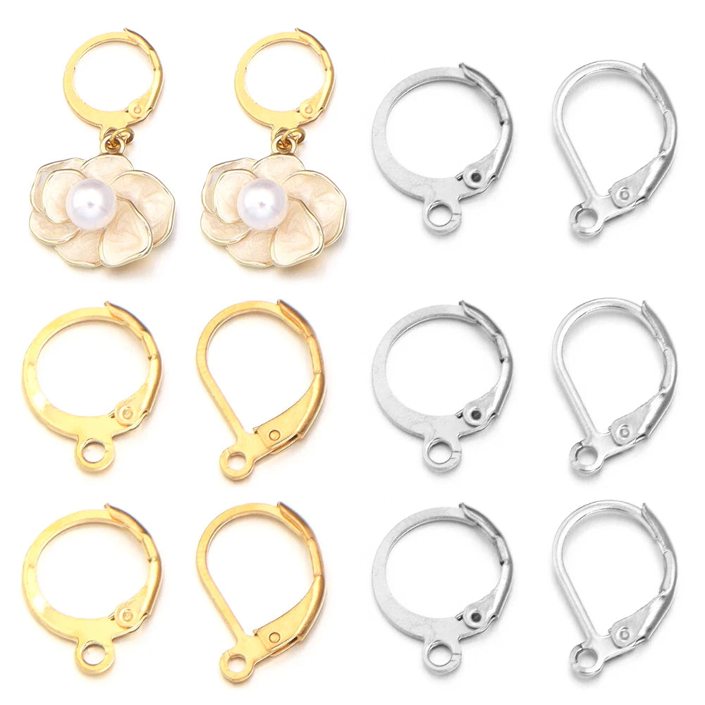 20 unids/lote de ganchos para aros de acero inoxidable