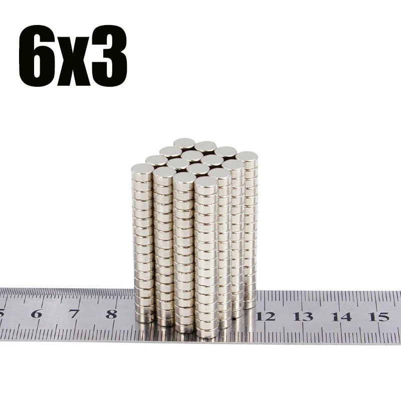Imanes de Neodimio NdFeB Redondos, Súper Potentes, Fuertes y Permanentes, 4x2, 5x2, 5x3, 6x2, 6x3, 8x2, 10x1, 10x2, 12x2