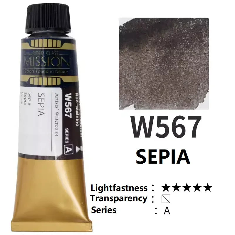 Mijello Mission Gold-acuarela de alta concentración, planta Natural,  tubos de 15ml