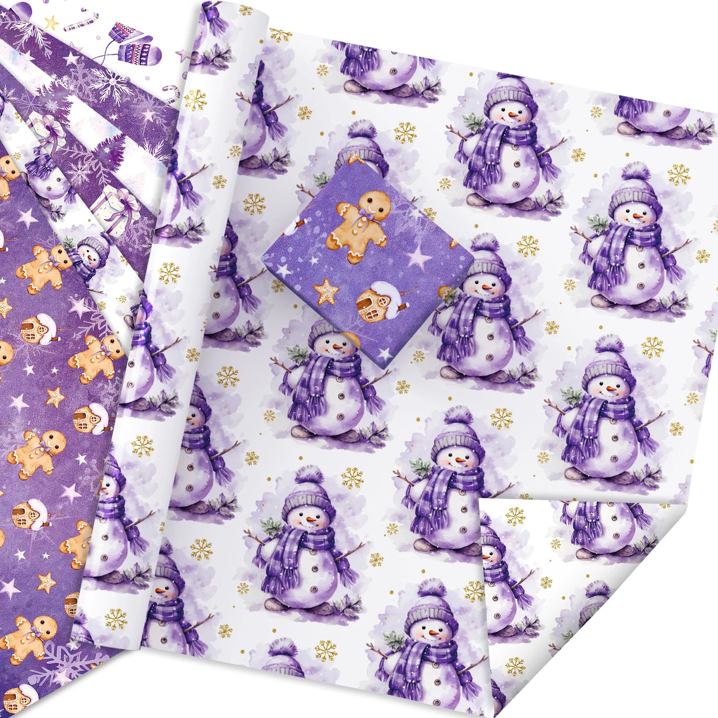 Papel  púrpura, papel de regalo de alta calidad, regalo Navidad, 12 pliegos