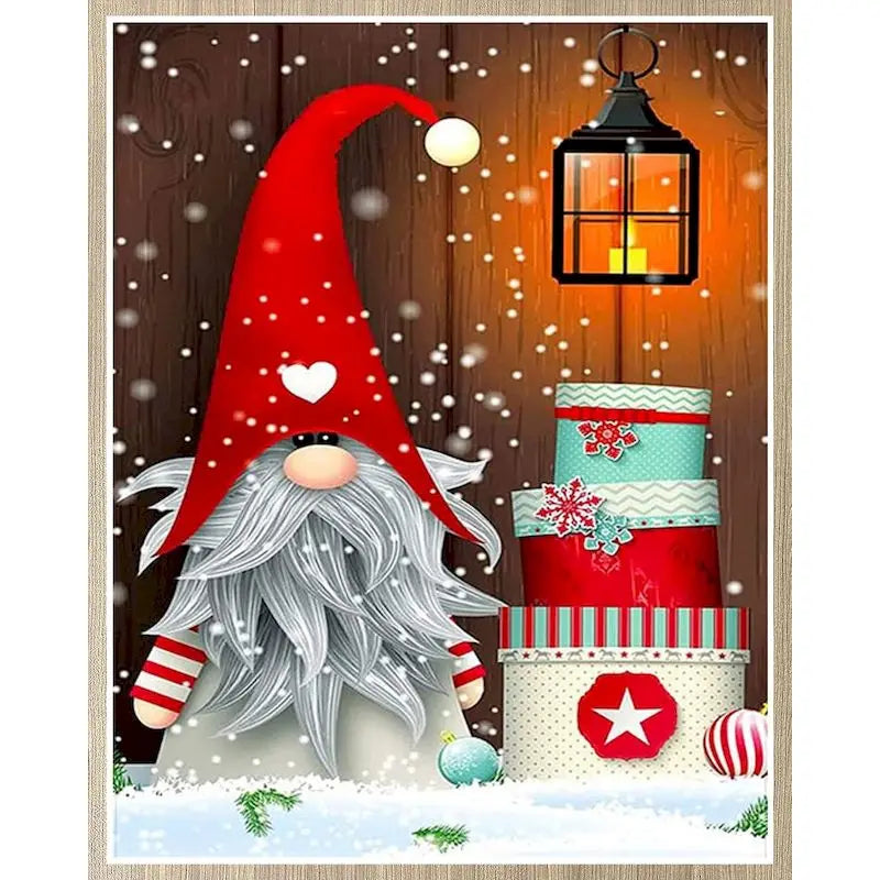Imágenes por número, Kits de Papá Noel,  pintura por números sobre lienzo, arte pintado a mano