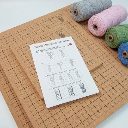 Tablero de macramé, 20,3x20,3 / 30,4x40,6 / 40,6x40,6 cm, 10mm de espesor, rejillas de madera para cordón de macramé, herramienta de fijación de punto