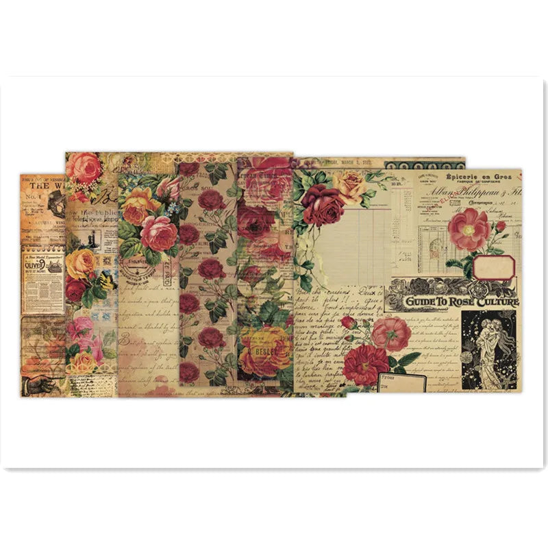 12 hojas de papel para álbum de recortes de 15x15cm