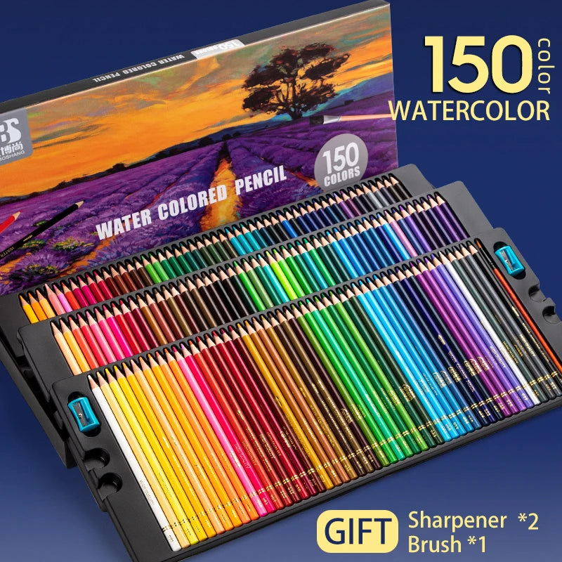 48/72/120/150/200 colores lápices de colores profesionales. juego de dibujo de acuarela de plomo