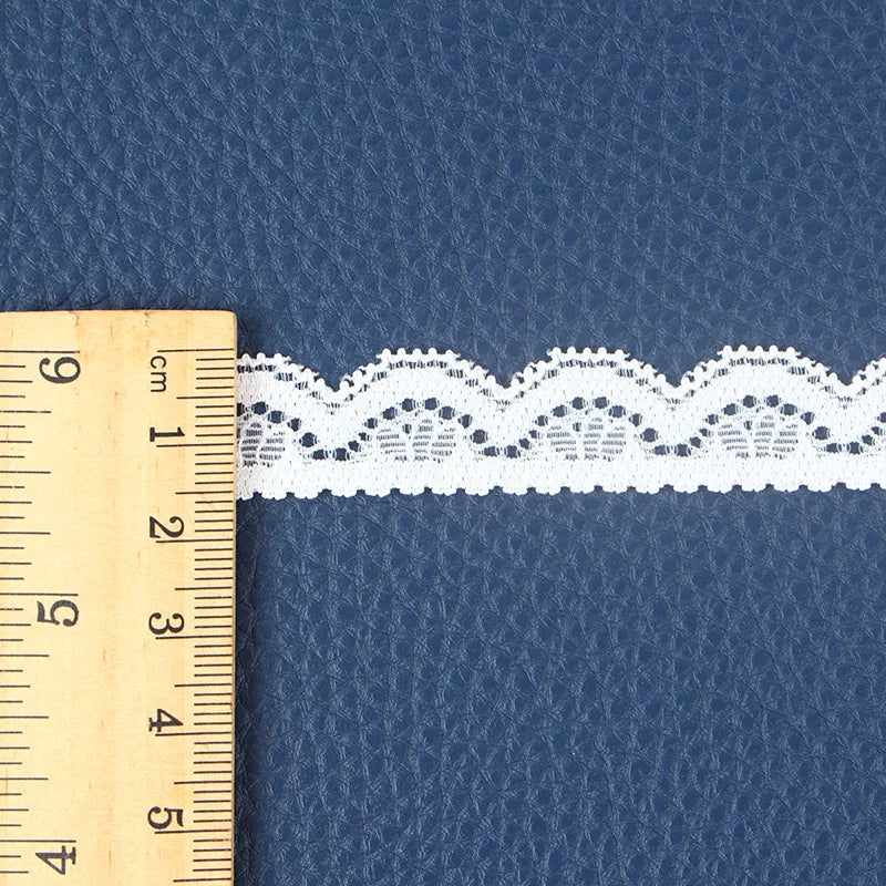 Accesorios de encaje blanco elástico, 1-2cm