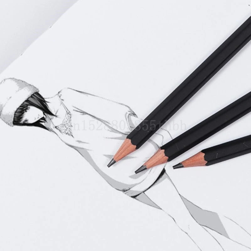 12 unids/caja lápiz de grafito para boceto, dibujo, escritura, 2H HB 2B 3B 3H 4B 5B