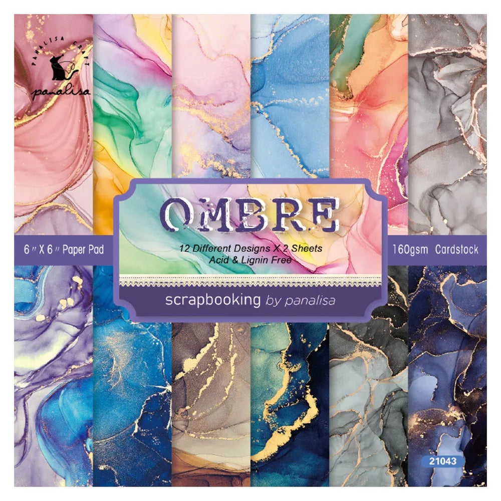 12 hojas de papel para álbum de recortes de 15x15cm
