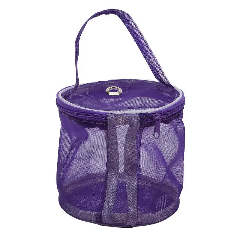 Bolsa de malla de almacenamiento de lana portátil