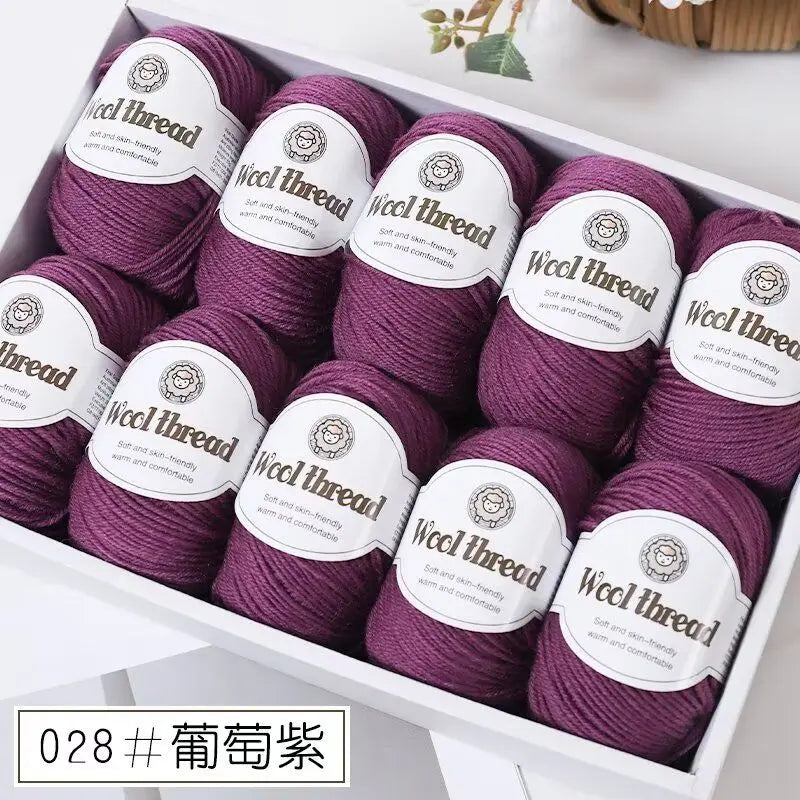500 g/set (10 unidades de 50g) de  lana merino lisa