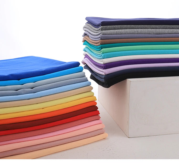 170x50cm 95% algodón 5% LICRA tejido de Jersey hacer ropa deportiva de primavera y verano, tela de alta elasticidad 330 g/m