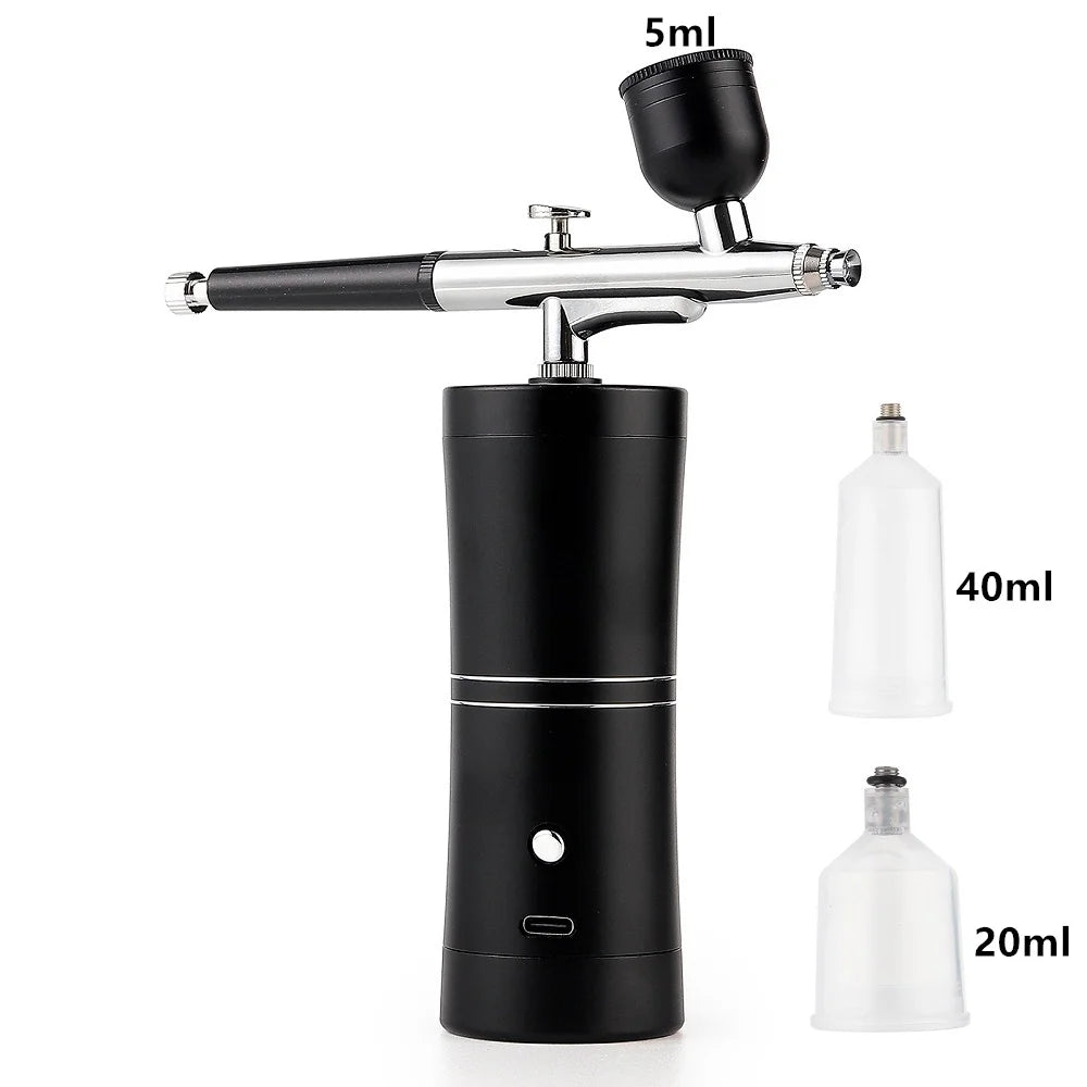 Aerógrafo portátil superior de 0,3mm con tubo de aire de 150cm, pulverizador de pintura para arte, pastelería, maquillaje, decoración de uñas, etc