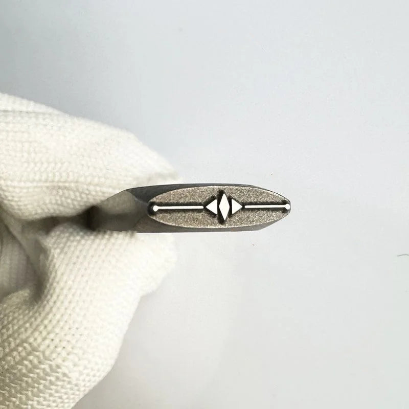 Sellos de joyería con patrón, de acero, troqueles de grabado para pulsera de oro y plata.