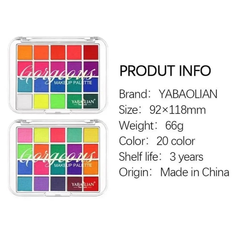 Nueva pintura para el cuerpo y la cara, pigmentos de pintura no tóxicos seguros para niños, pintura de tatuaje Flash con pincel