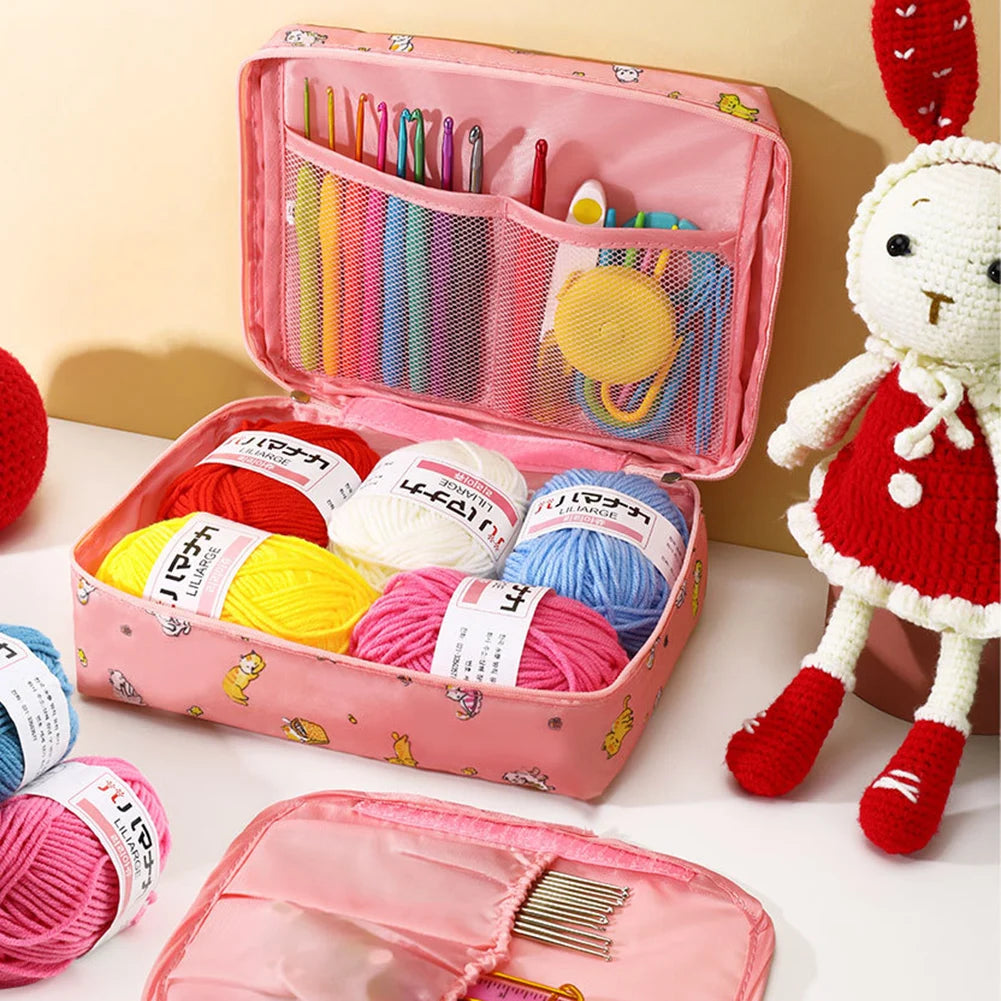 Kit de crochet con bolsa de almacenamiento