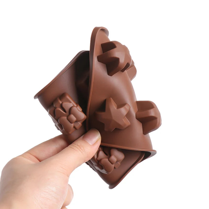 Molde de silicona antiadherente con formas de Navidad, para hornear galletas, chocolate, Fondant, dulces, etc.
