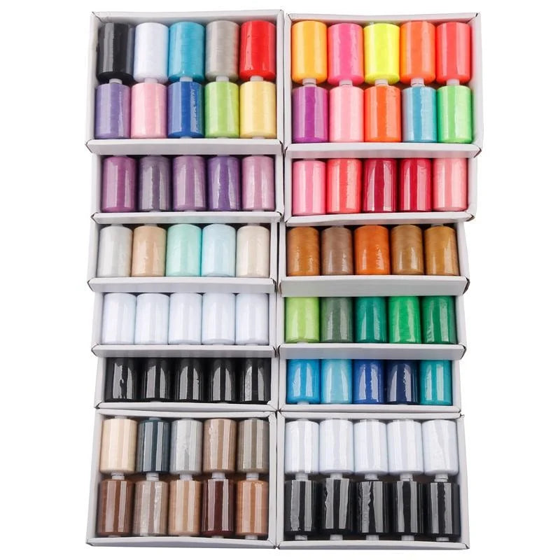 Kit de carretes de hilo de coser de poliéster, para coser a mano y a máquina, 1/10/12 colores