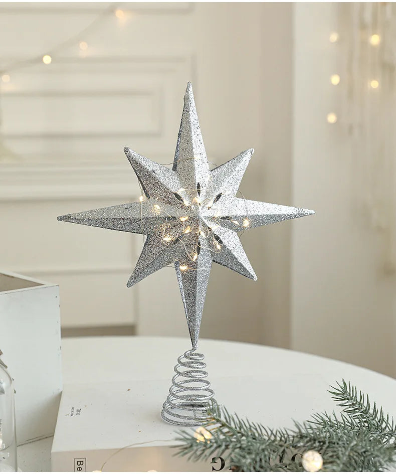 Estrella para árbol de Navidad, 10-20 cm