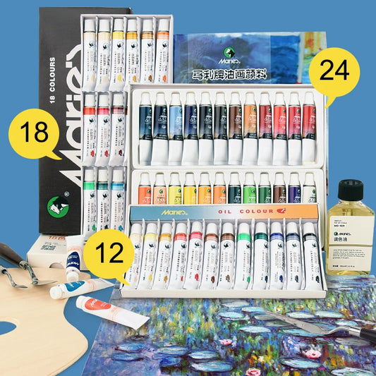 Maries 12/18/24 colores, pintura al óleo profesional, pigmento en tubo