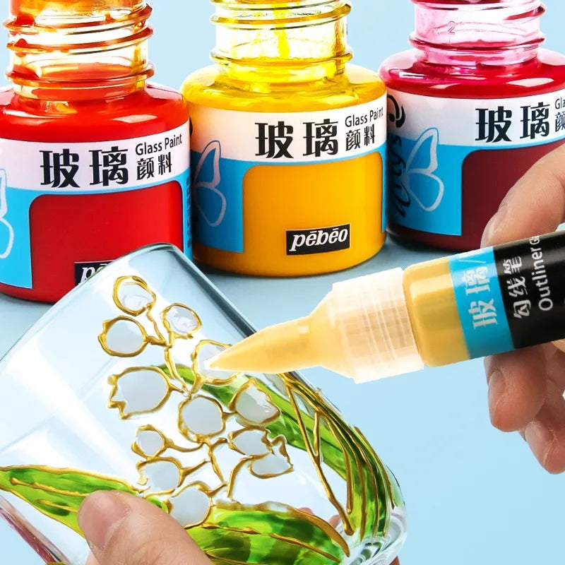 Pinturas acrílicas, pigmentos de vidrio impermeables de ricos colores, tubo para suministros de pintura, 20ml