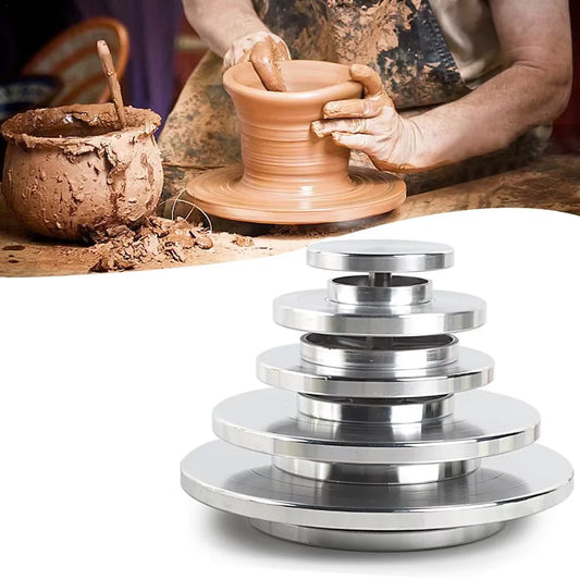 Plato giratorio de doble cara, de acero inoxidable de 11-25 cm para manualidades de arcilla y cerámica.
