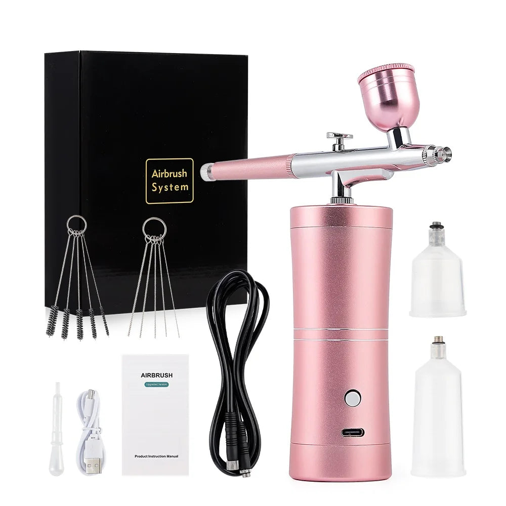 Aerógrafo portátil superior de 0,3mm con tubo de aire de 150cm, pulverizador de pintura para arte, pastelería, maquillaje, decoración de uñas, etc