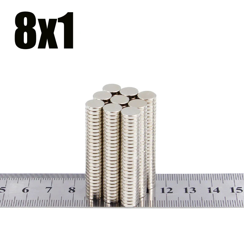 Imanes de Neodimio NdFeB Redondos, Súper Potentes, Fuertes y Permanentes, 4x2, 5x2, 5x3, 6x2, 6x3, 8x2, 10x1, 10x2, 12x2