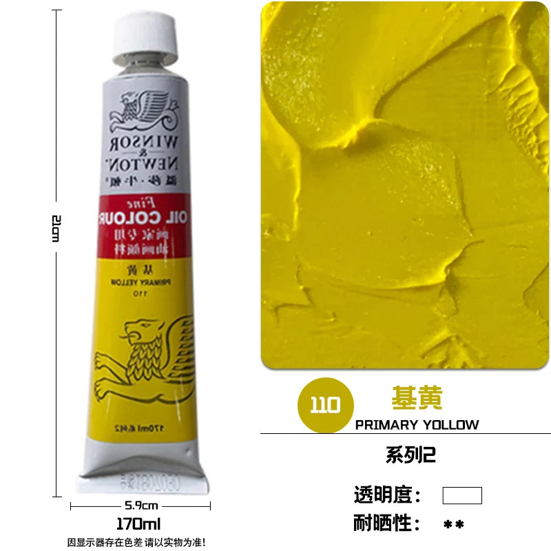 WINSOR & NEWTON-pintura al óleo de 170ml., tamaño grande