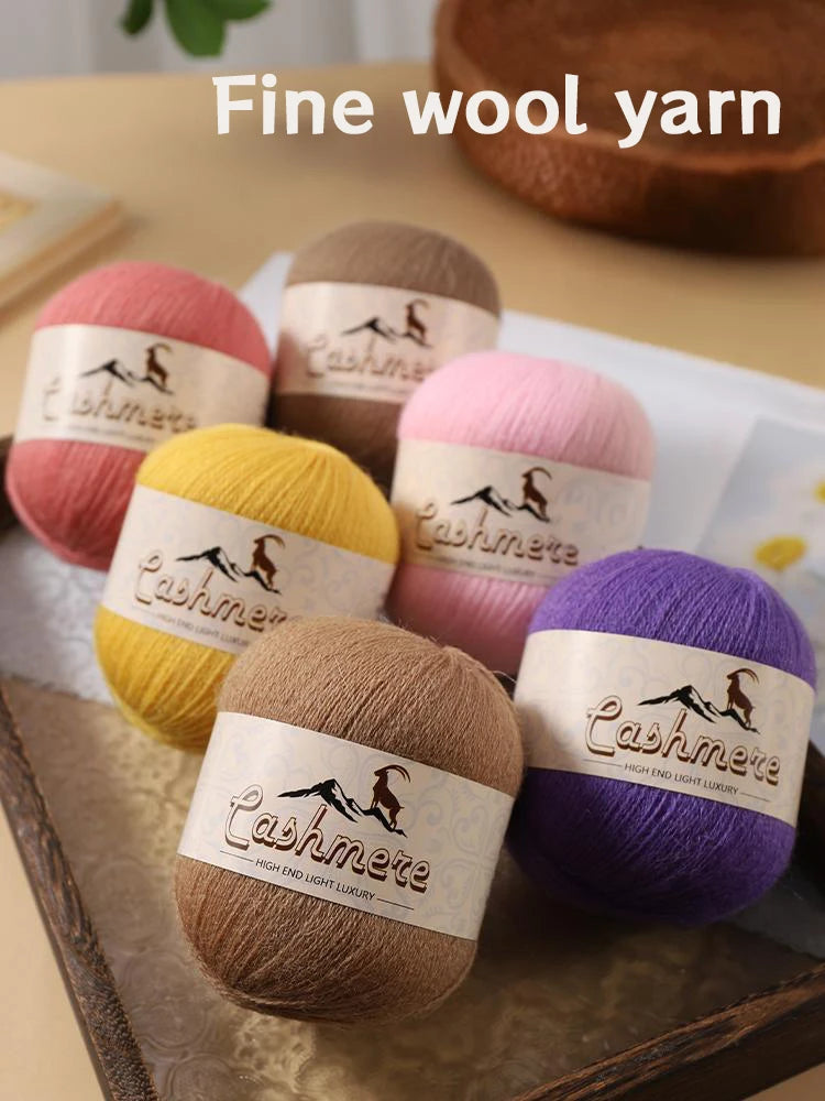 Lana fina pura de Cachemira de 300g, tejido a mano. 6 unidades
