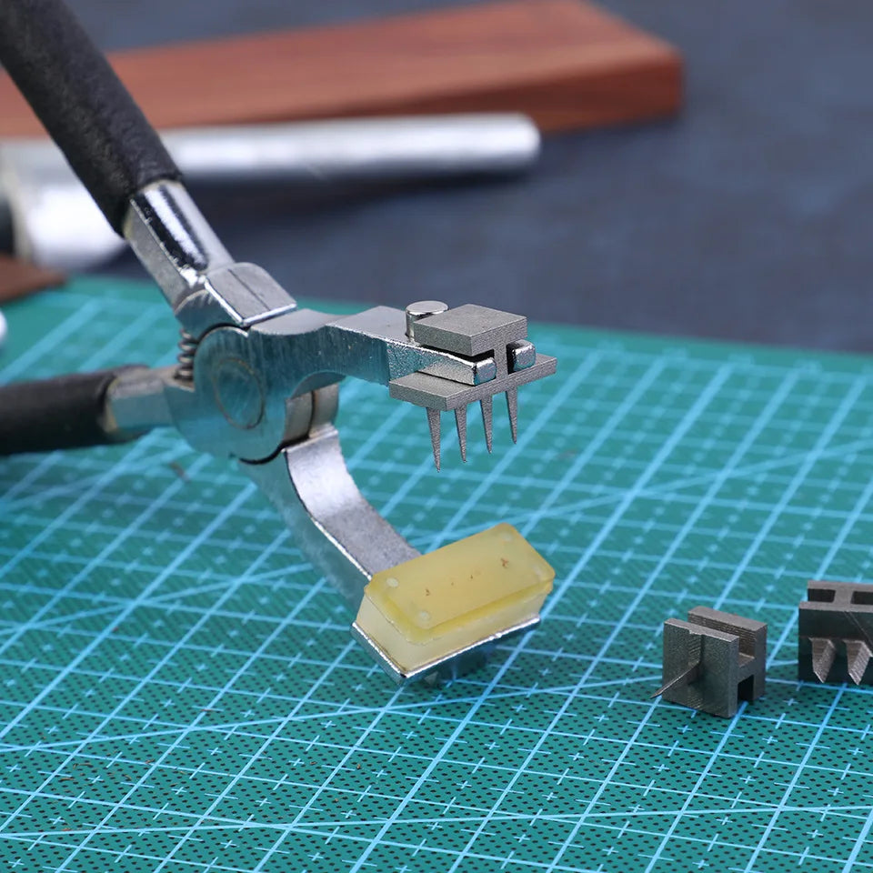 Herramienta de perforación de agujeros para artesanía de cuero, de alicates, 1 ud.