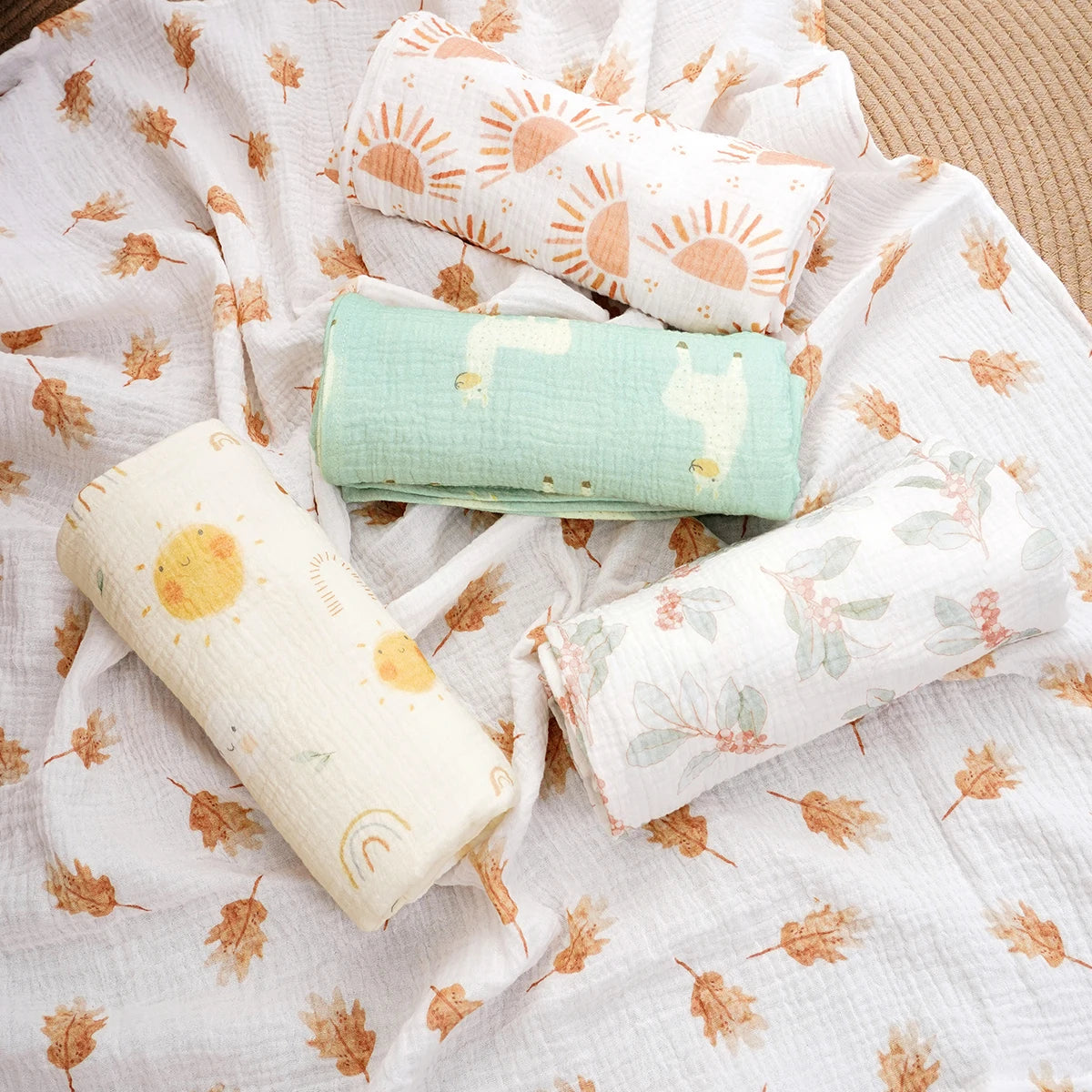 1 manta para recién nacidos, suaves, transpirables y acogedoras 100% Algodón