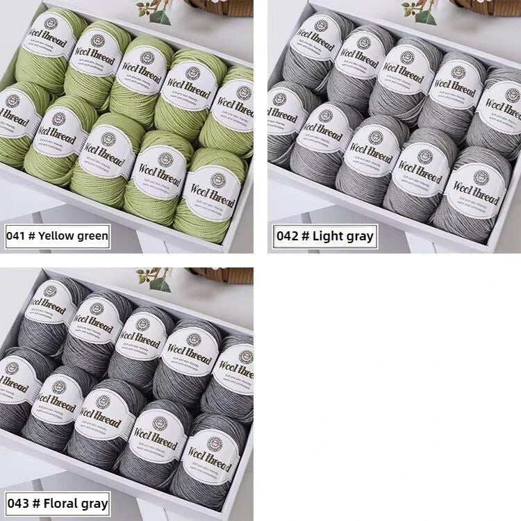 500 g/set (10 unidades de 50g) de  lana merino lisa